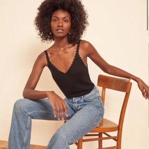 Reformation Wisteria Top in Black